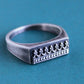 men's slim silver signet ring