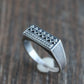 men's sterling silver signet ring