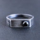 men's slim silver signet ring