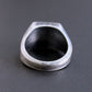 men's heavy silver signet ring