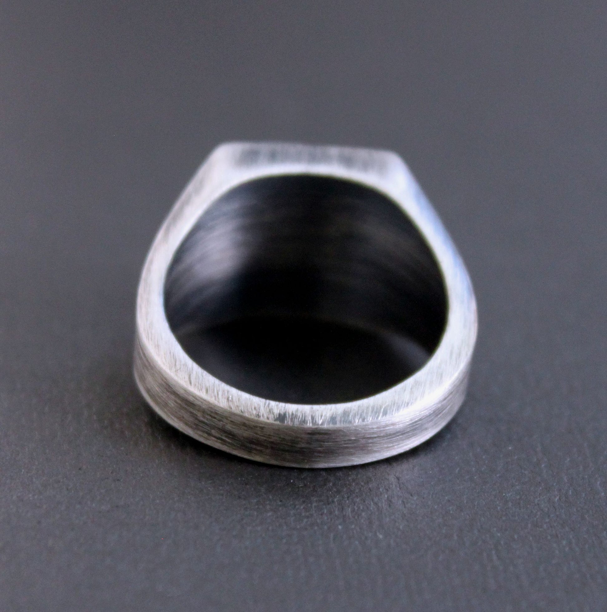men's heavy silver signet ring