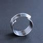 Unique Bridge Ring, Sterling Silver Band Size 9