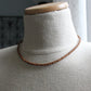 men's light brown leather necklace